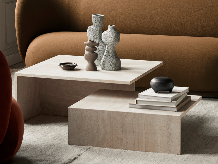 Masa de cafea Grande Duo Travertine