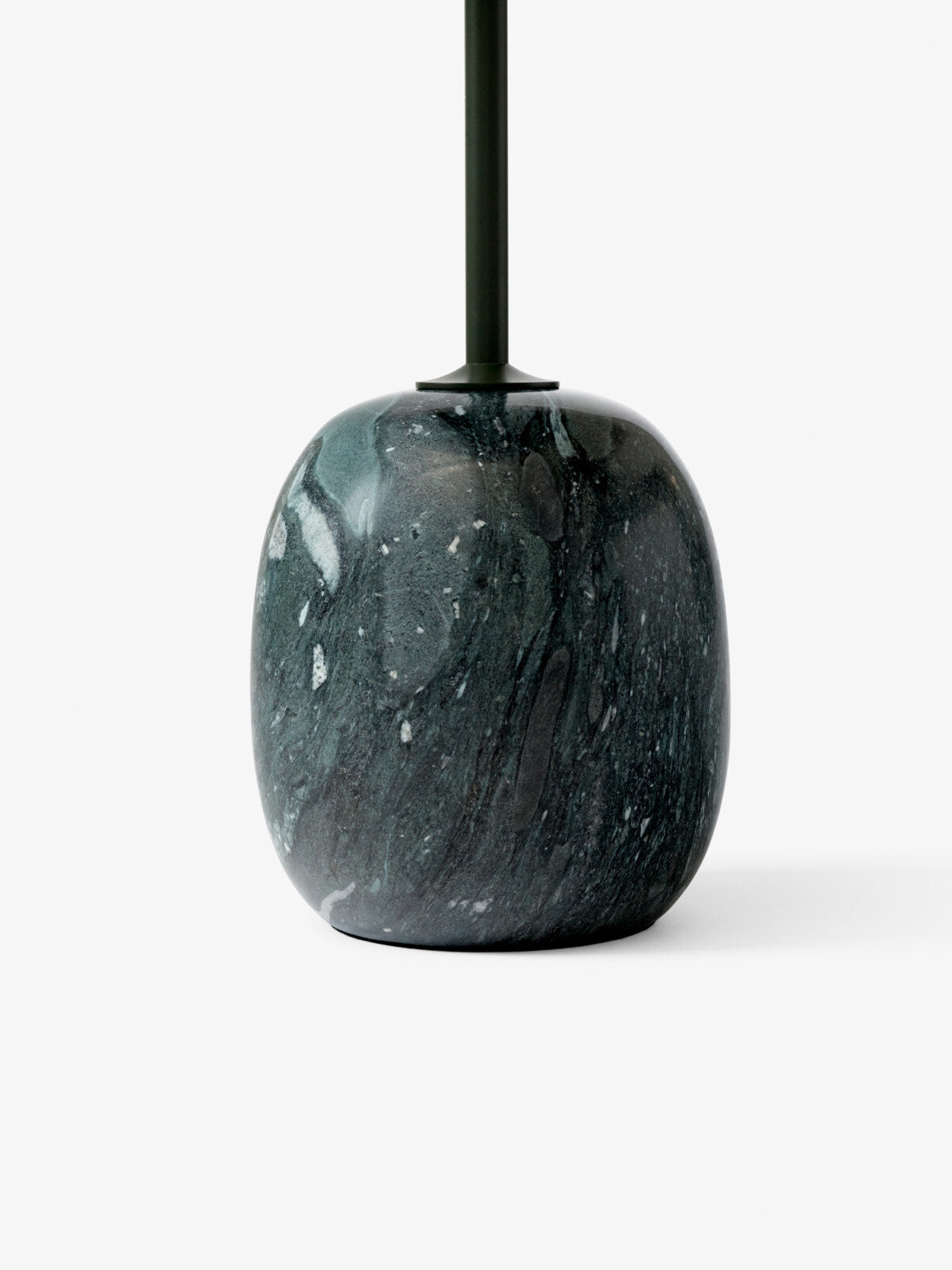 Lato Side Table LN9 Oval - Deep Green & Verde Grigio Marble