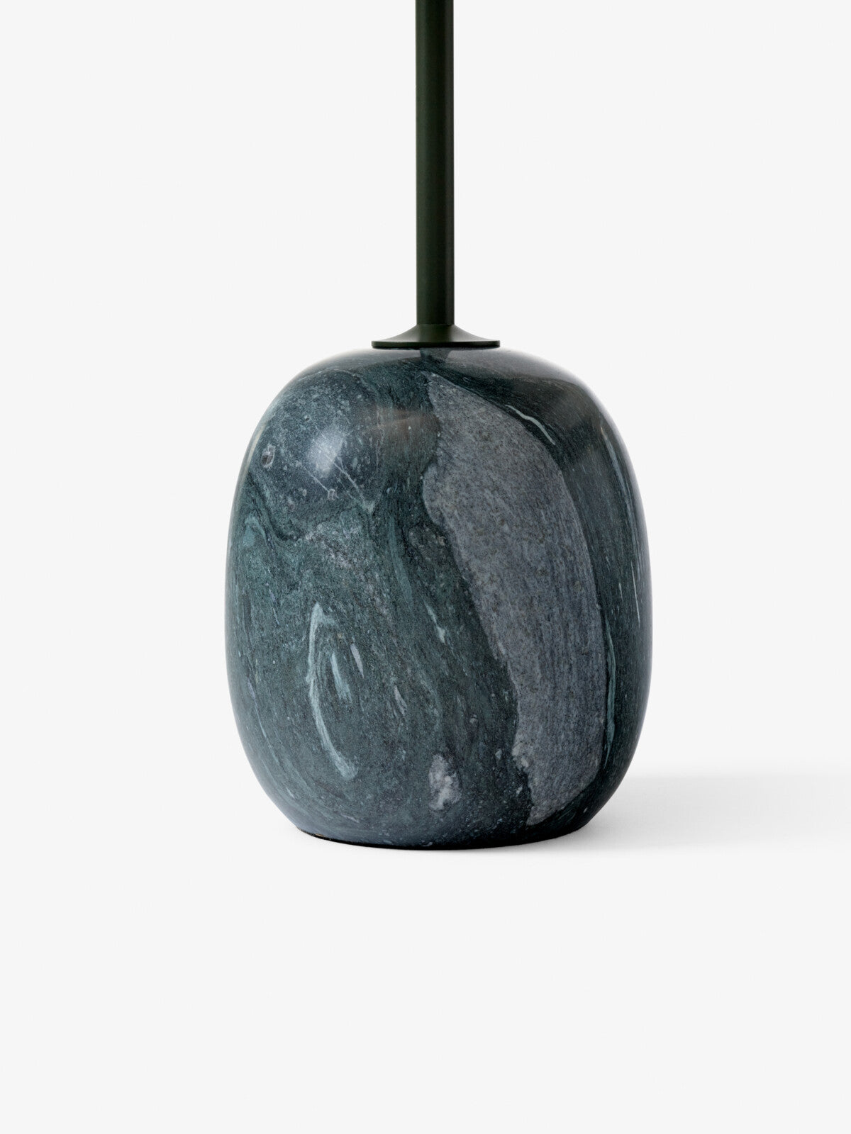 Lato Side Table LN9 Oval - Deep Green & Verde Grigio Marble