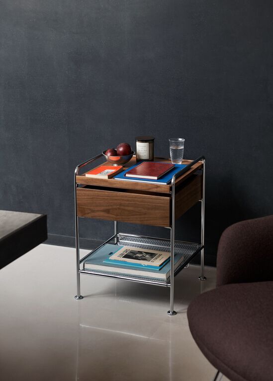 Alima NDS3 Side Table - Lacquered walnut