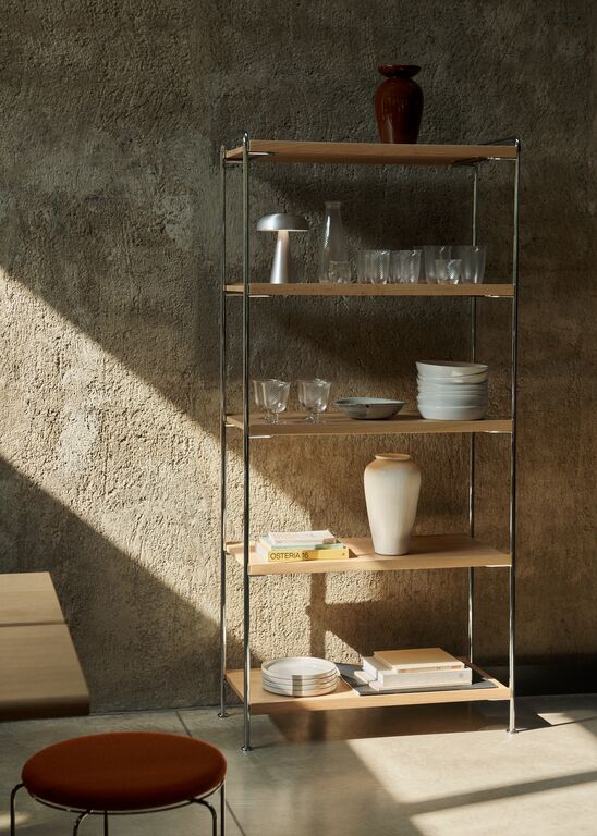 Alima NDS6 Shelving - Lacquered Oak