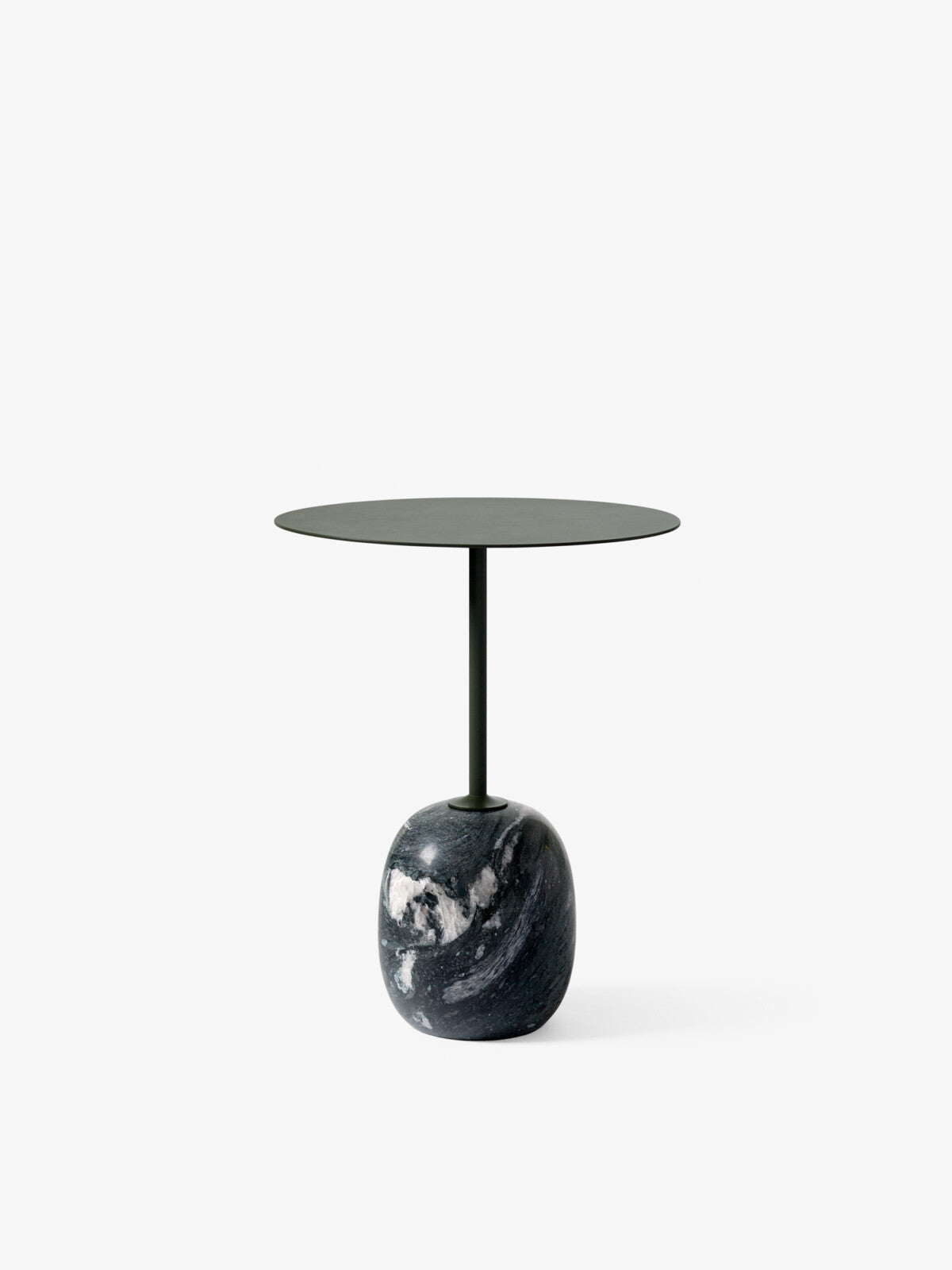 Lato Side Table LN9 Oval - Deep Green & Verde Grigio Marble