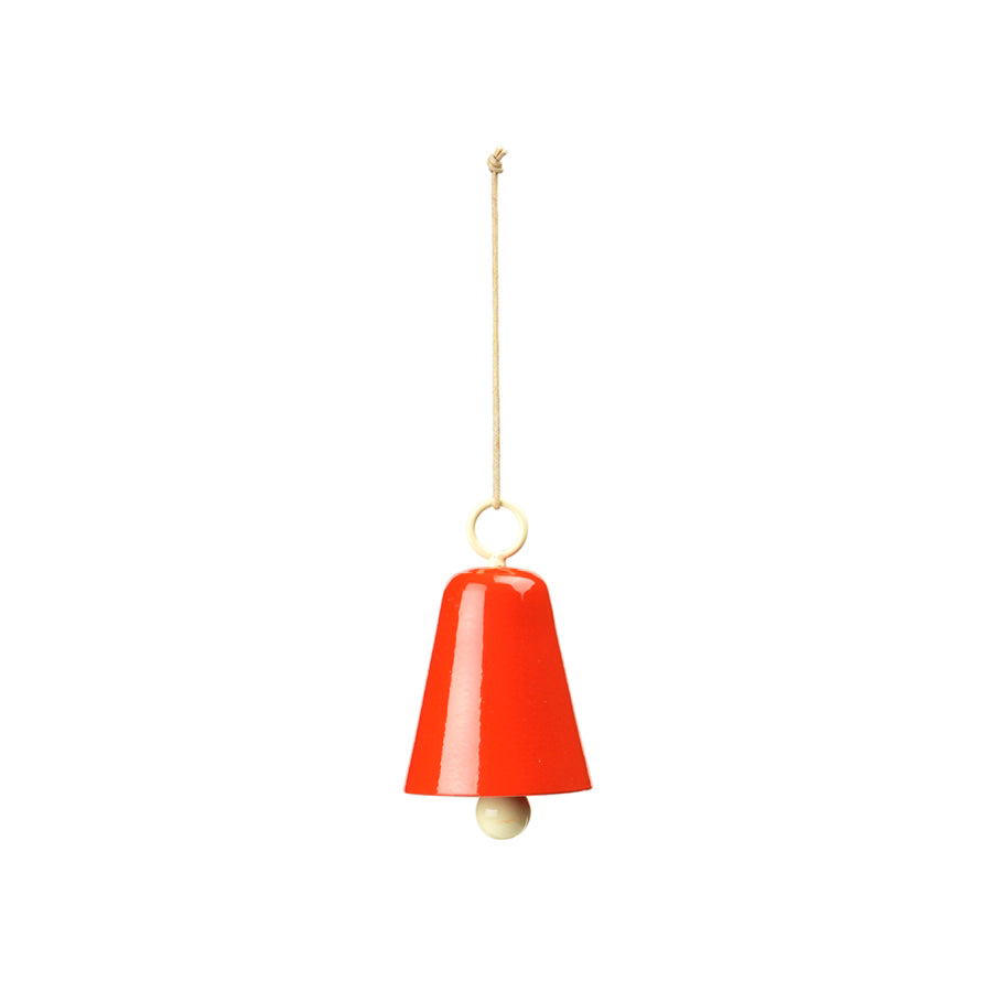 Ornament Bell - Pumpkin Orange, Iron
