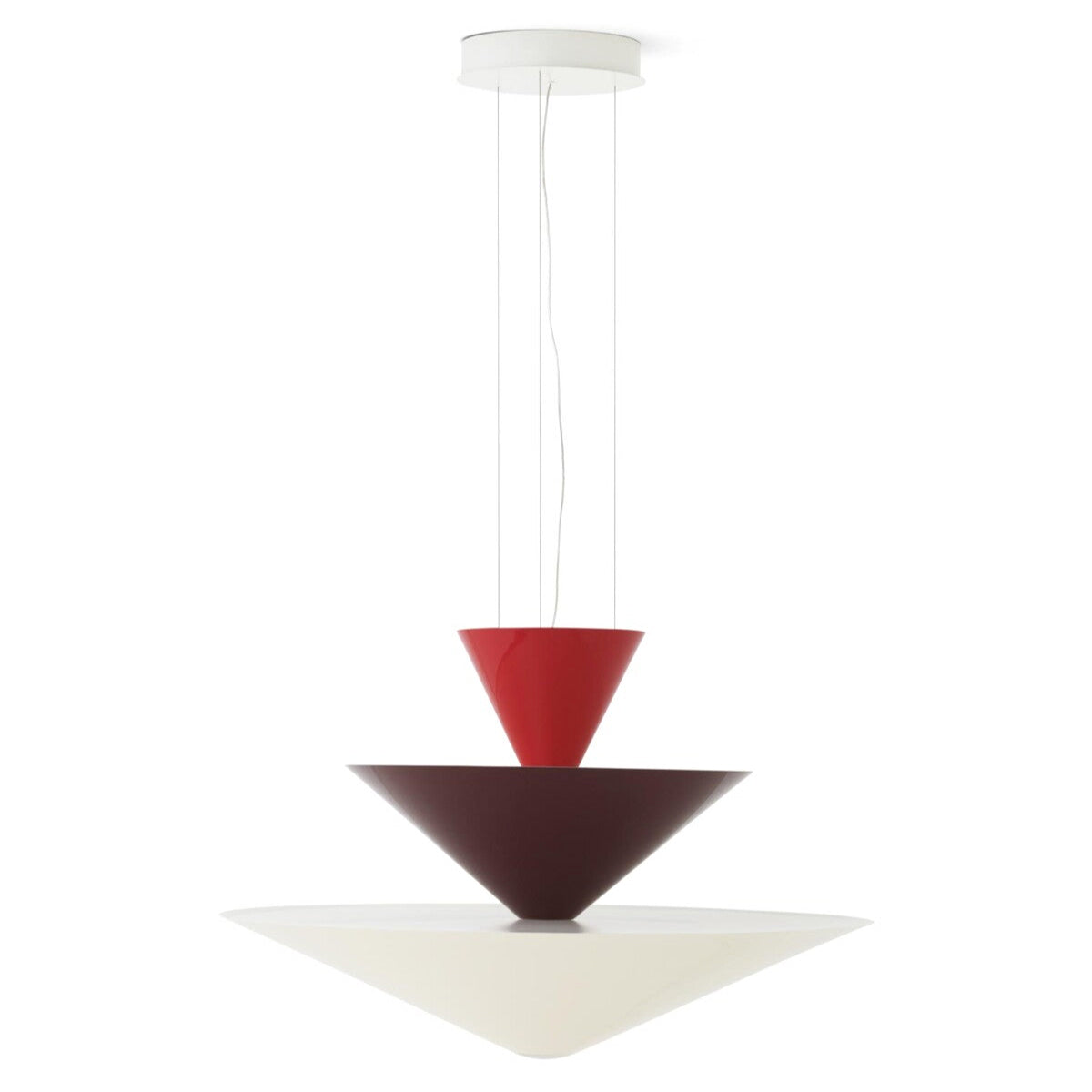 Corp de iluminat Gio LN15 Ø92 cm Vermilion Red & Dark Burgundy & Ecru White