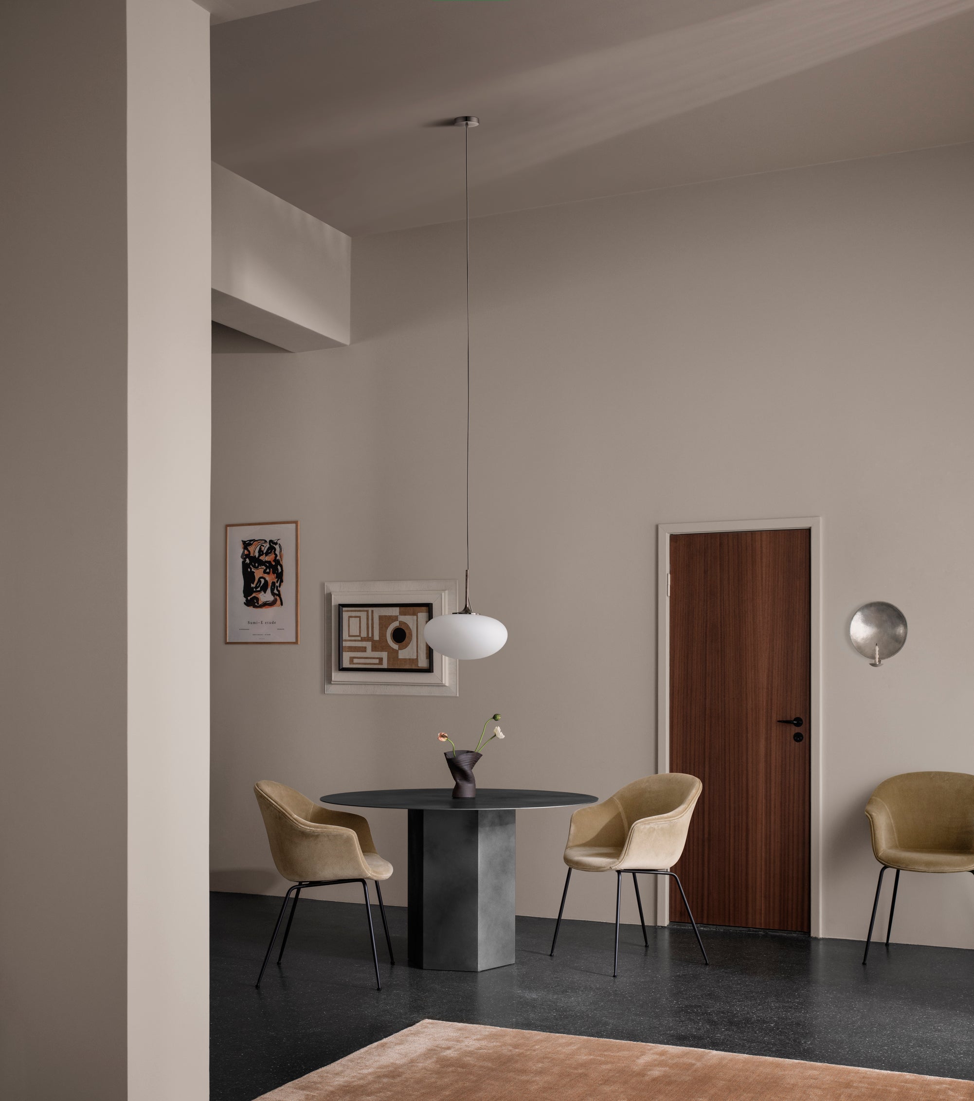 Masă De Dining Epic Rotundă - Misty Gray Steel