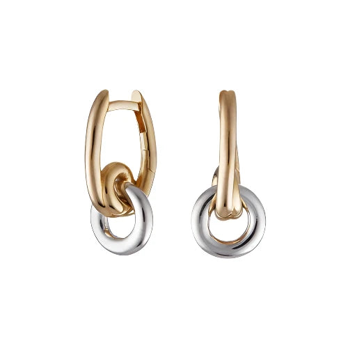 Cercei Loop Drop Hoop - Mixed Metals