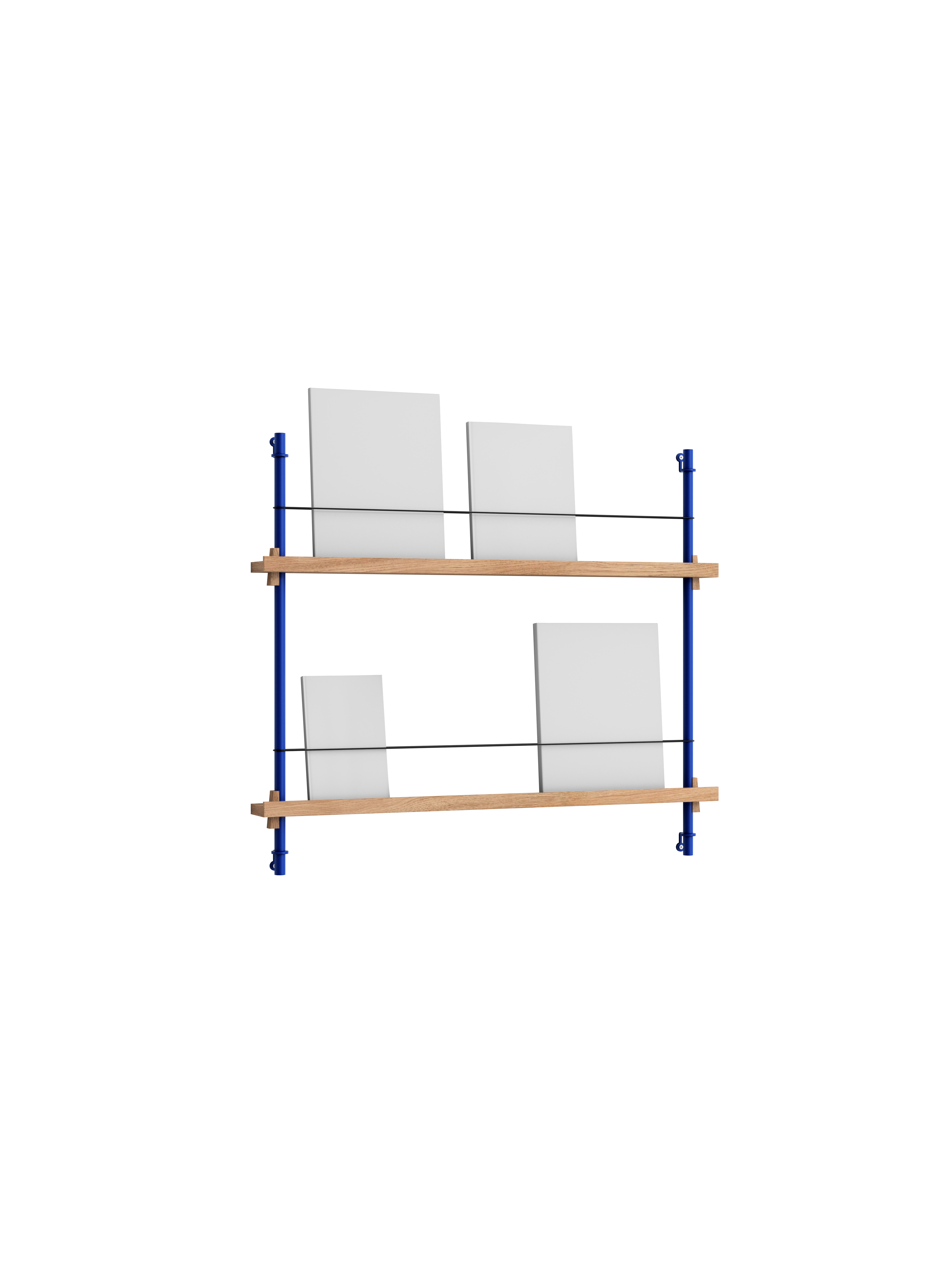 Magazine Shelving –Oak/Deep-Blue - MS.65.1