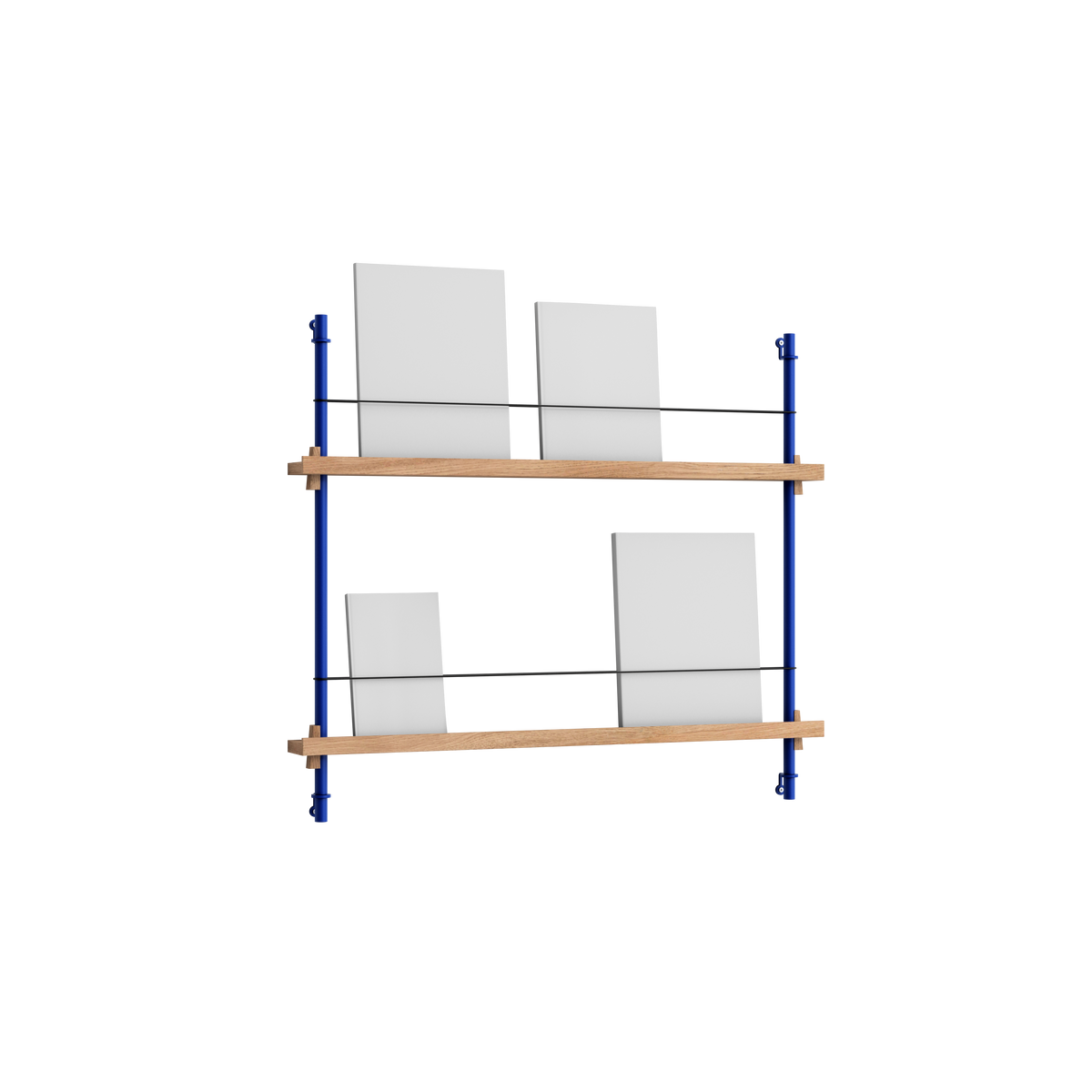 Magazine Shelving –Oak/Deep-Blue - MS.65.1