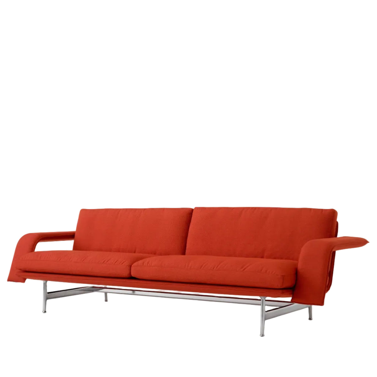 Meantime AV31 3-seater sofa - Polished Aluminium legs