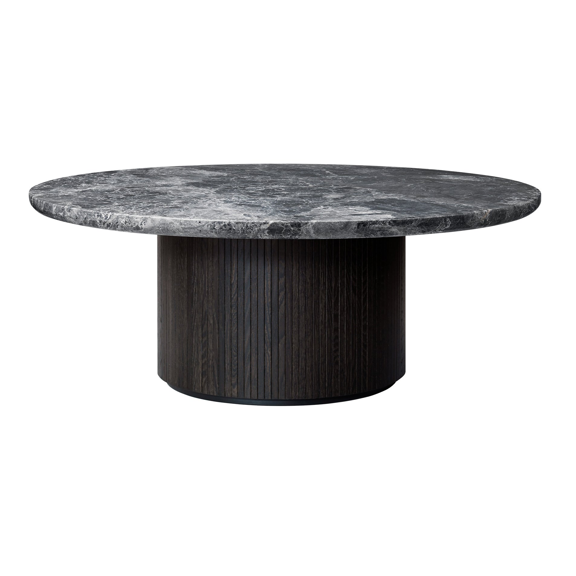 Moon Coffee Table Round - Grey Emperador Marble
