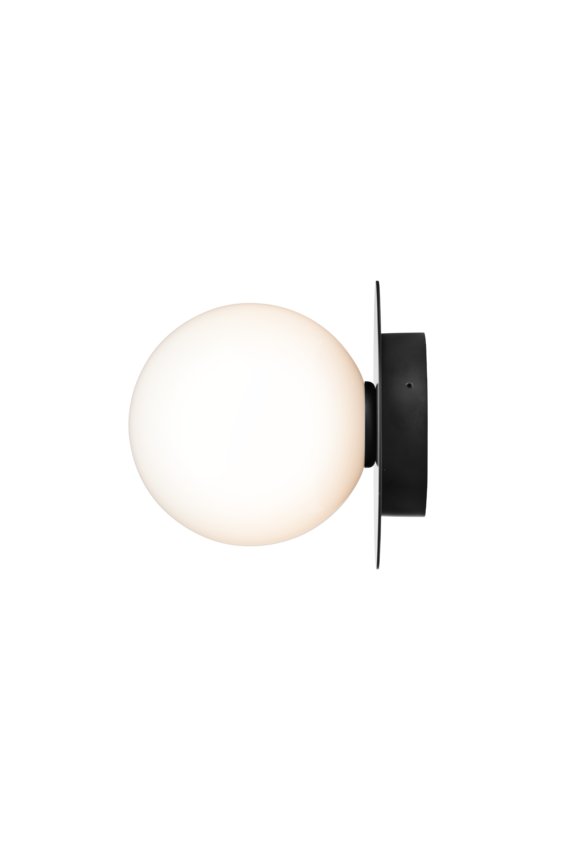 Aplica / Plafoniera de Exterior Liila 1 - Black - Opal White