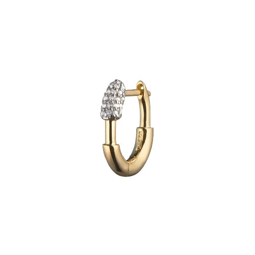 Cercel Small Staple Pavé