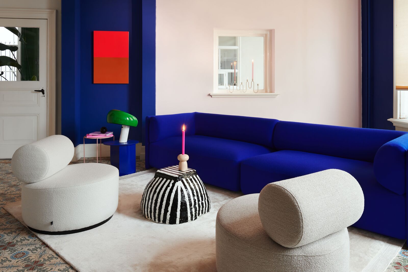 Plateau Side Table - Cobalt Blue