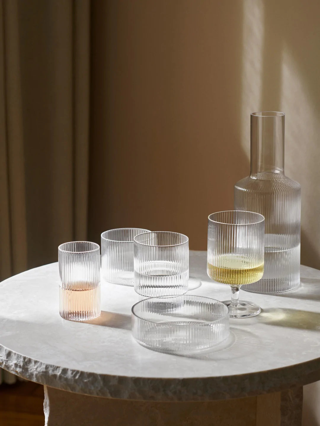 Ripple Serving Bowls - Set of 4 - Clear