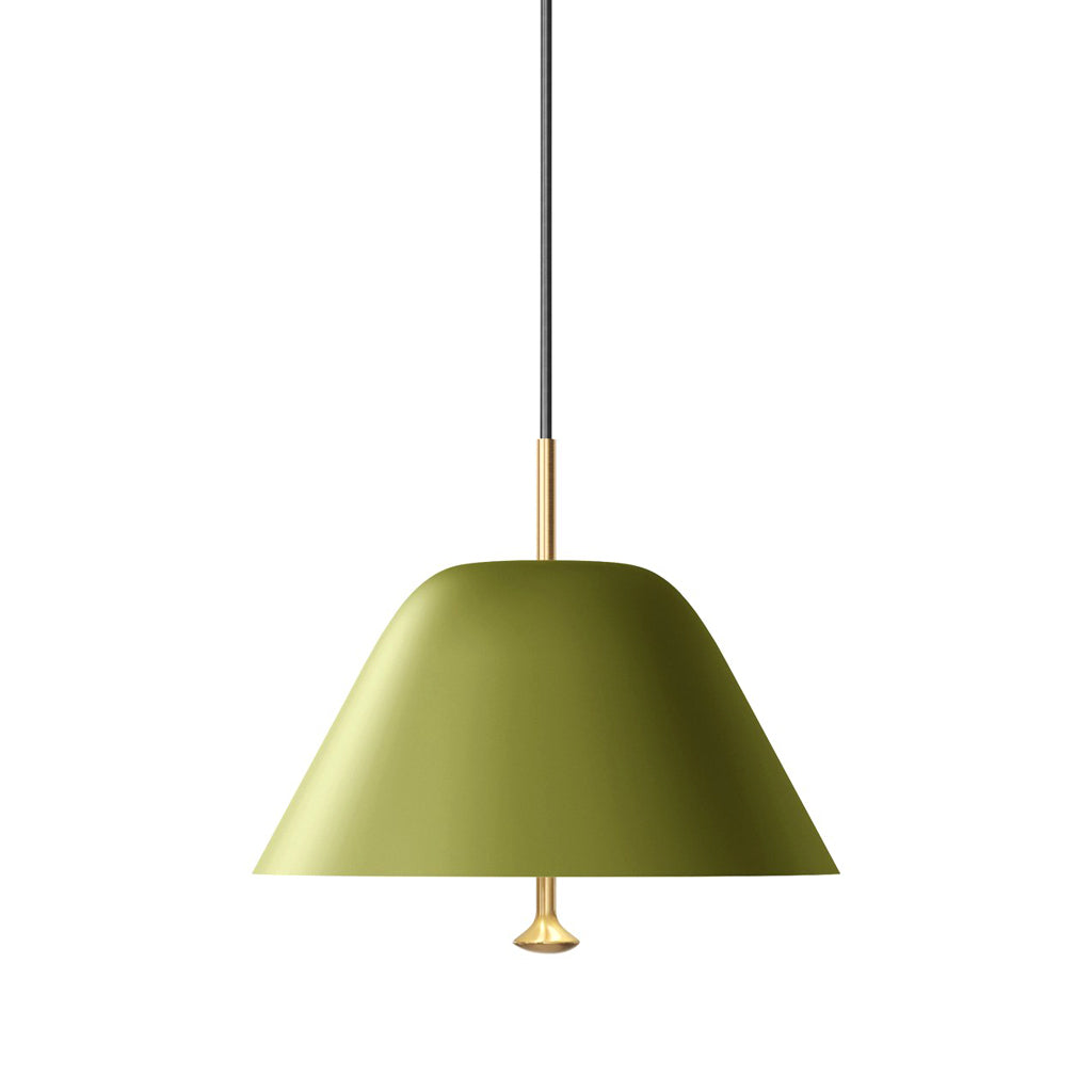 Levitate Pendant 28 - Sage green / Brass