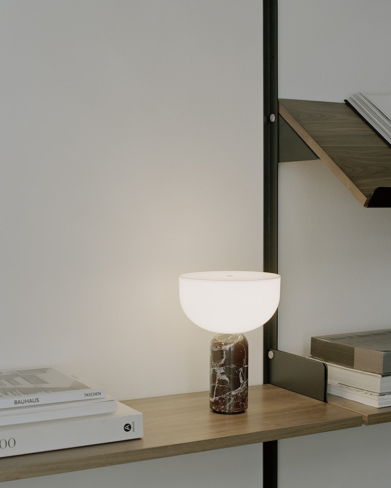Kizu Portable Table Lamp - Rosso Levanto Marble
