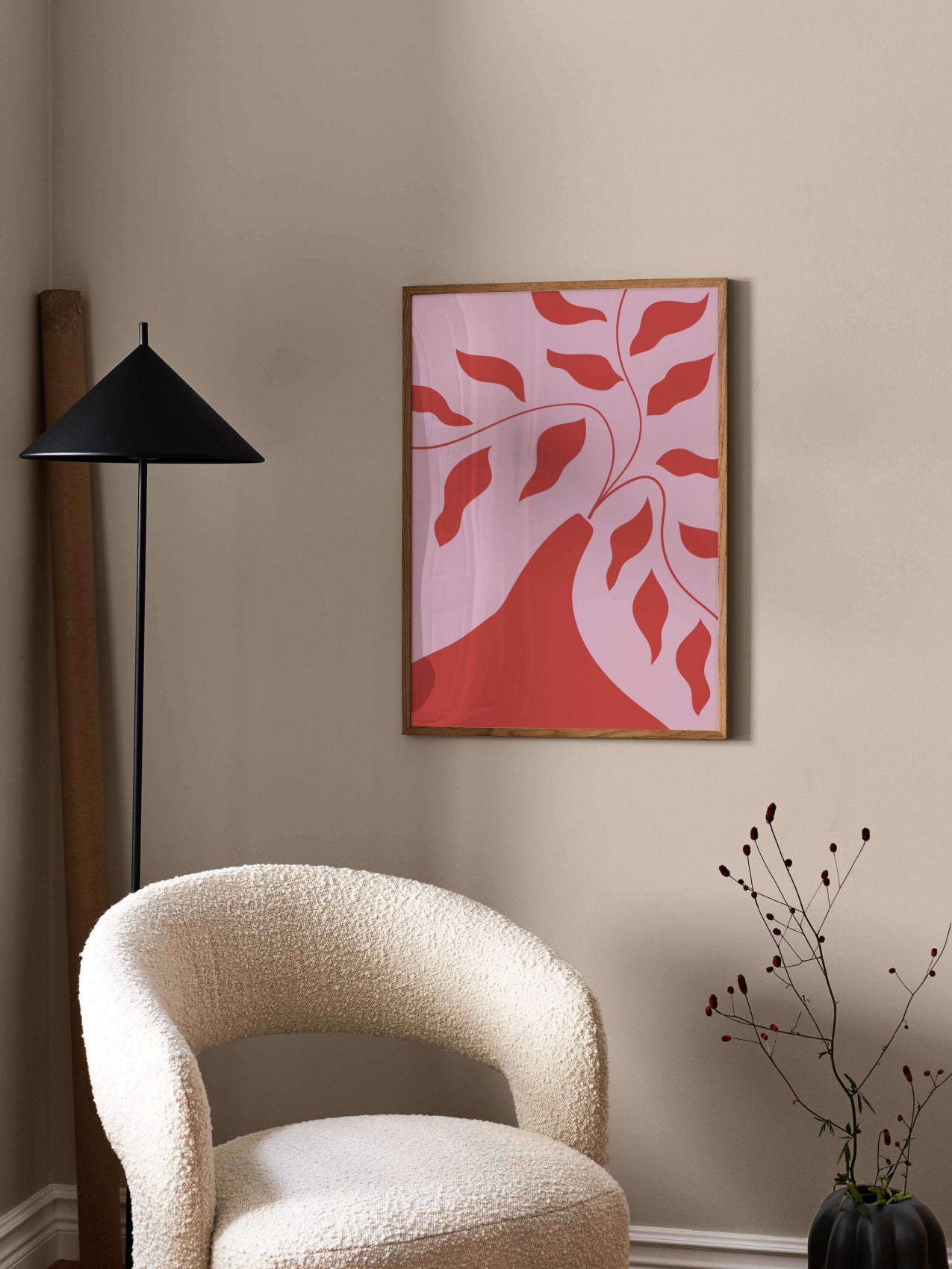 Poster Red Wildflowers