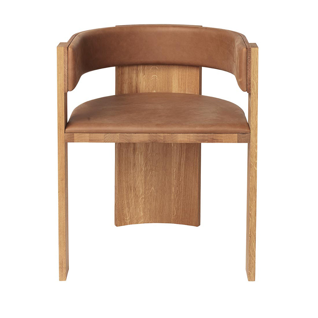 Scaun de dining Collector | Stejar | Tapițerie din piele