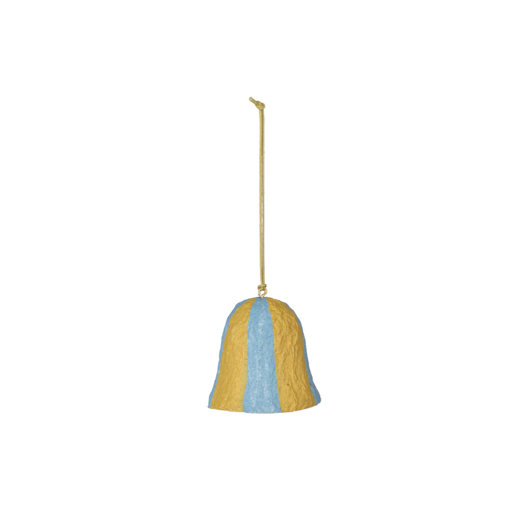 Ornament Bell Stripe Pulp Cotton - Pigeon Blue