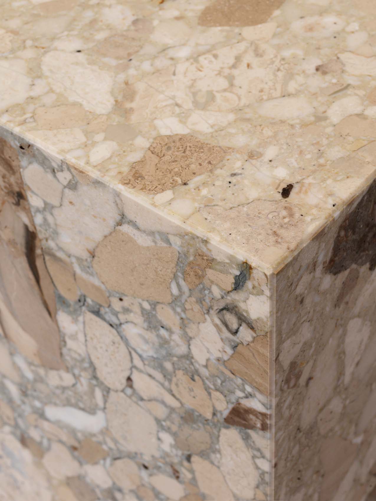 Plinth Tall - Kunis Breccia Sand