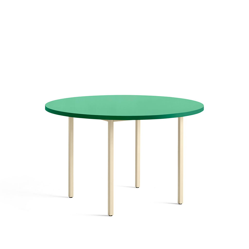 Masă de dining Two-Colour Rotundă - Ivoire, verde mentă
