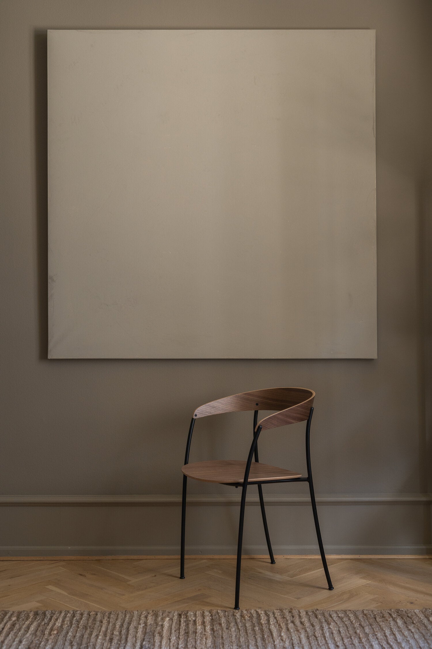 Missing Armchair - Walnut w. Black Frame