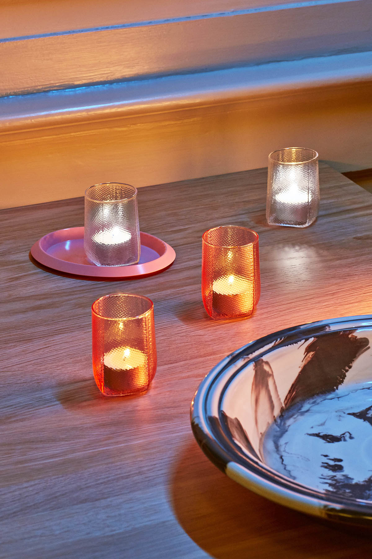 Pahar Tela Votive Set de 2 - Piersică
