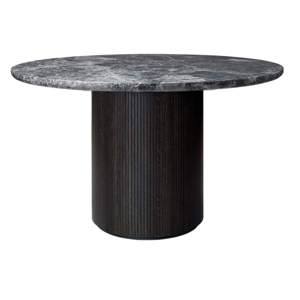Masă De Dining Moon Rotundă - Grey Emperador Marble