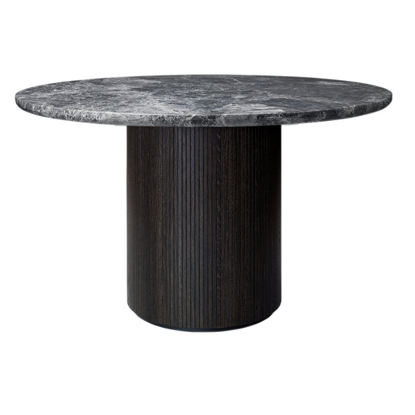 Masă De Dining Moon Rotundă - Grey Emperador Marble