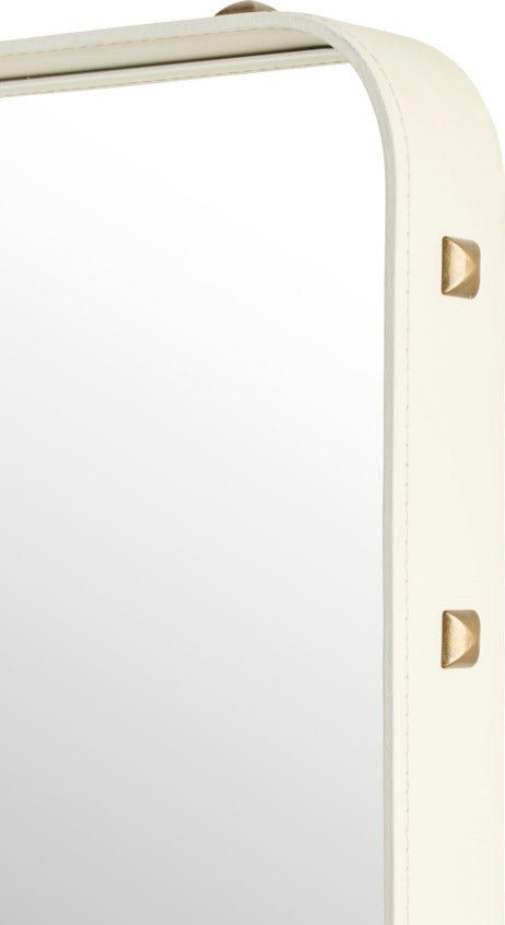Oglindă Adnet Rectangular - Cream Leather