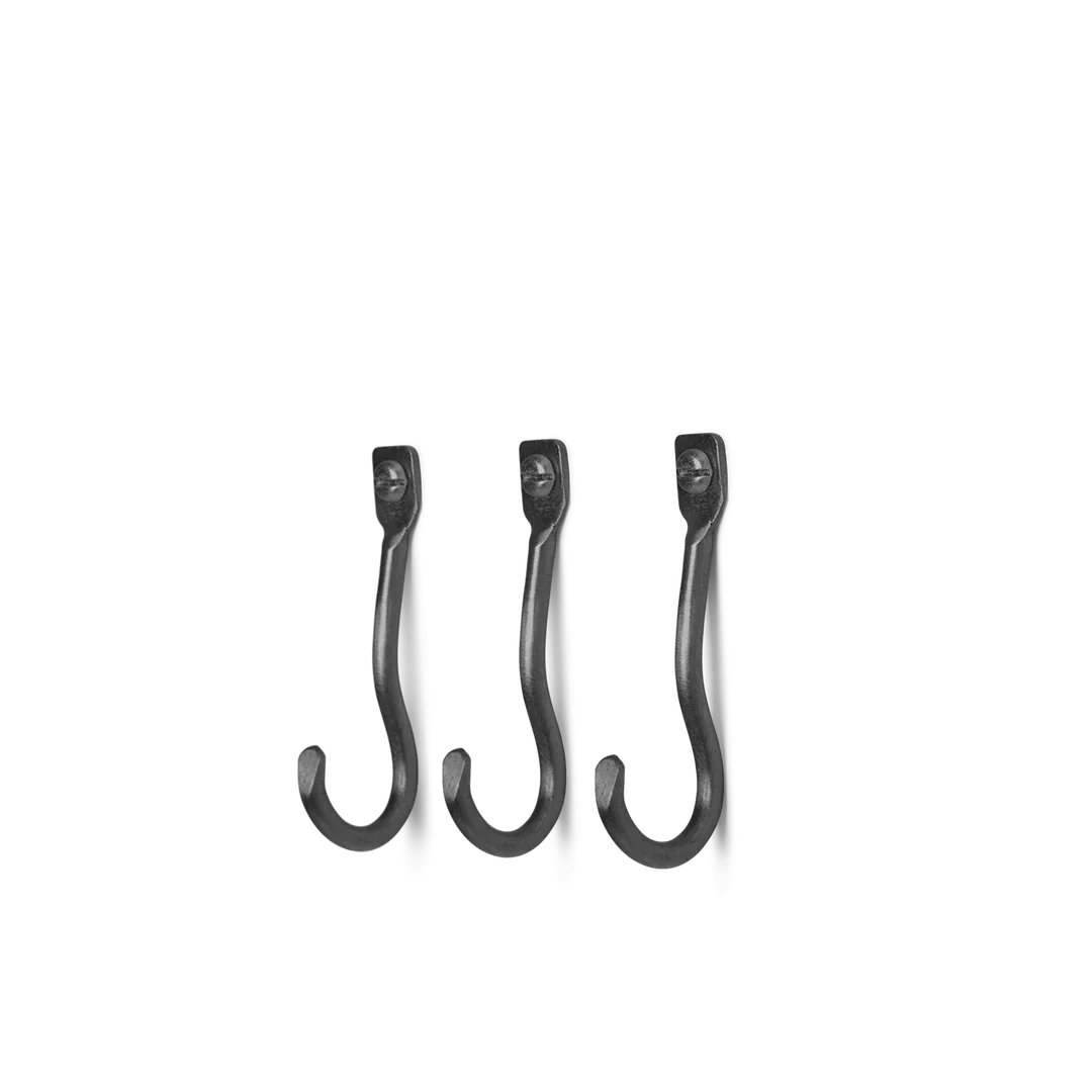 Cuier Curvature - Set de 3 - Black Brass
