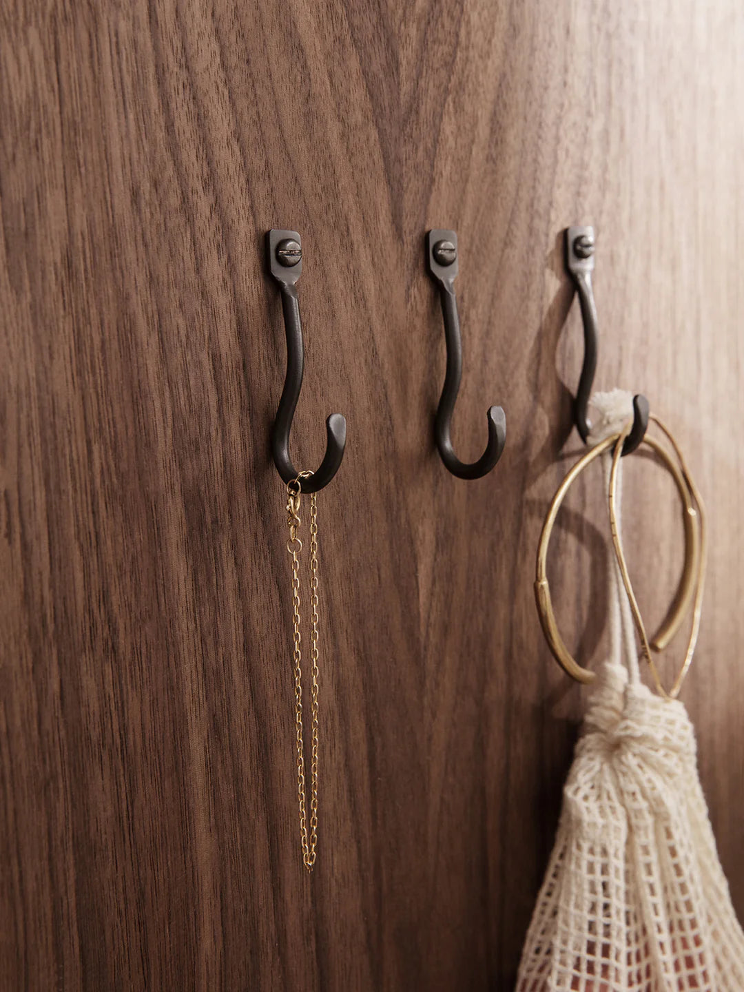Cuier Curvature - Set de 3 - Black Brass