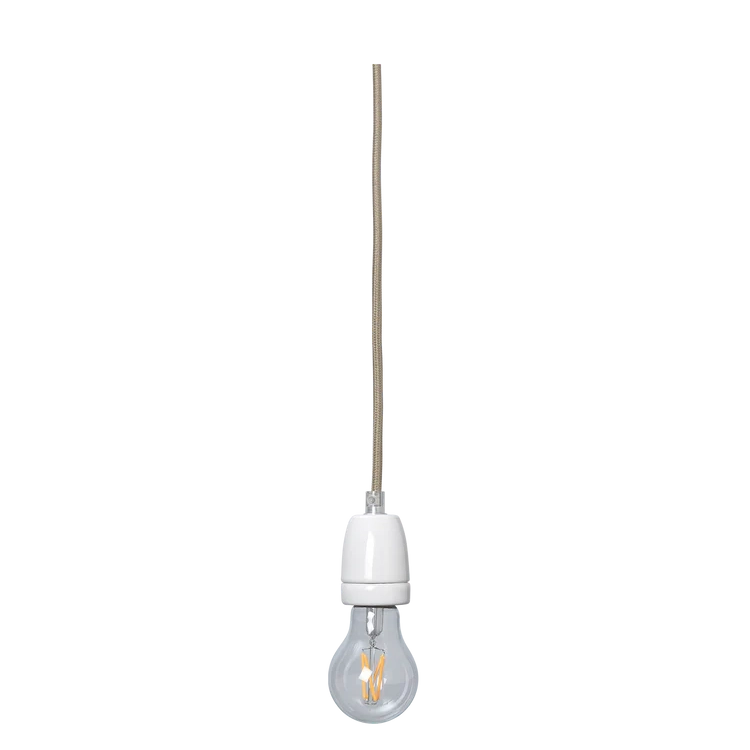 Fabric Cord set Ceramic Socket 4m - Pendant Dark Cashmere