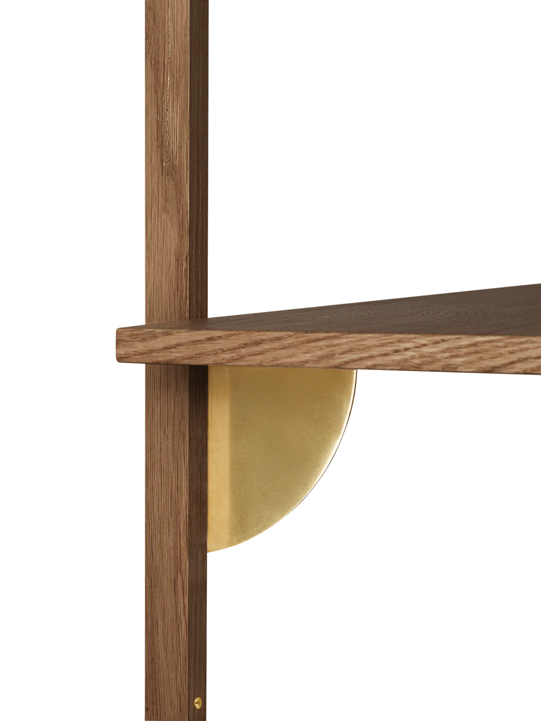 Sector Shelf - Triple - Wide - Smoked Oak/Brass