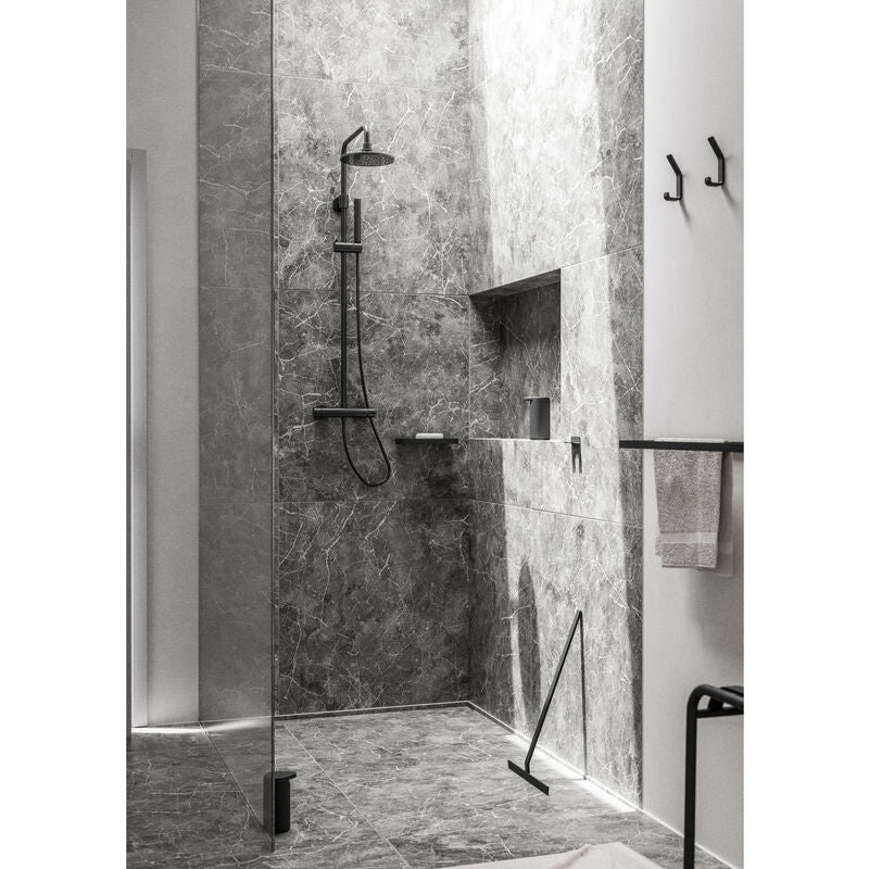 Rim Towel Rail Double - Black