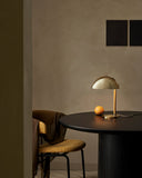 Moon Dining Table Round - Brown / Black Stained Veneer Oak Lacquered