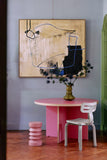 Round Dining table - Raspberry