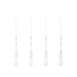 Tear Ornaments - Clear glass, Set of 4