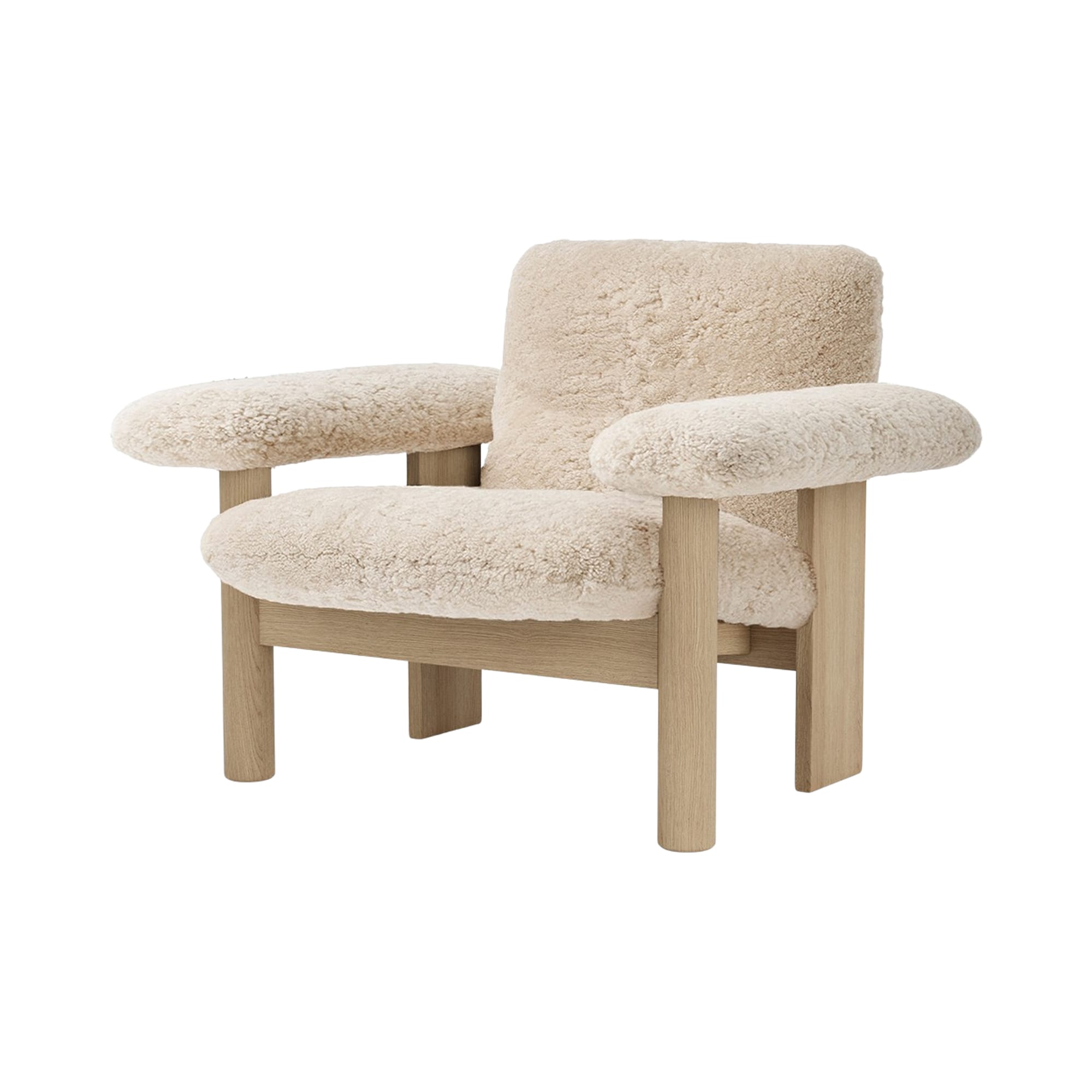 Fotoliu Brasilia - Natural Oak - Spatar jos