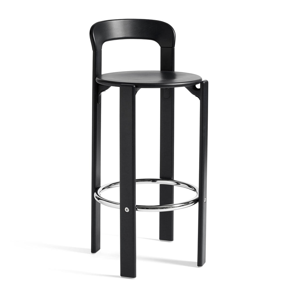 Rey Bar Stool H75 - Deep Black