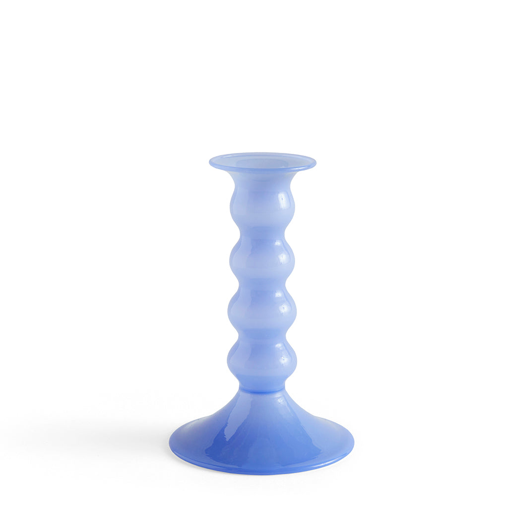 Suport de lumânare Wavy M - Jade, bleu