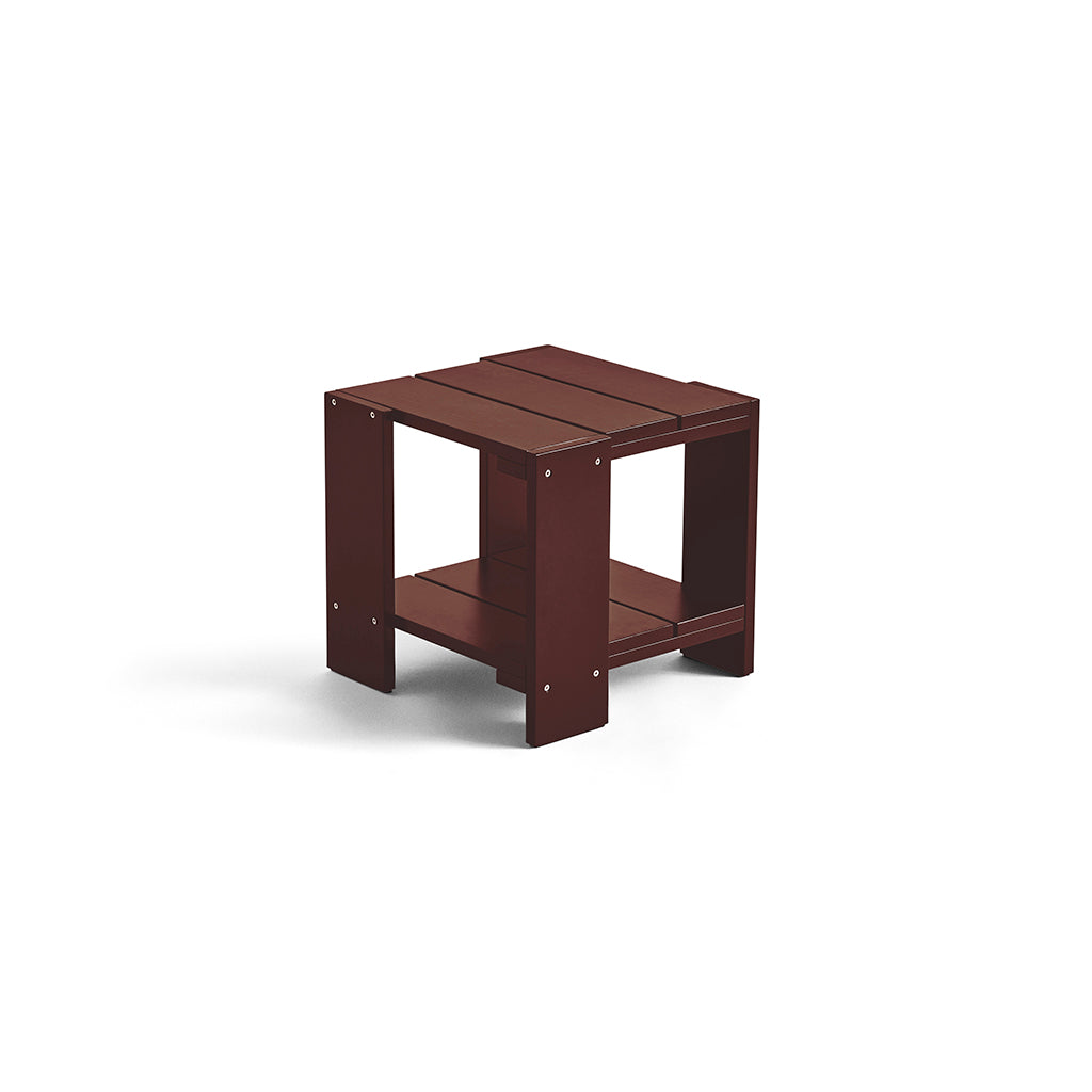 Crate Side Table - Iron Red - Displayed Item