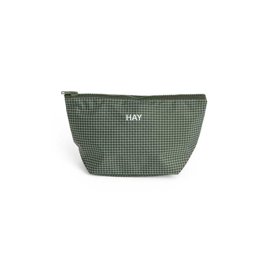 Geanta de cosmetice Grid - Small - Dark green