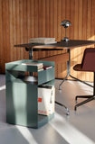 Pavilion Desk AV16 - Charcoal Linoleum & Lacquered walnut