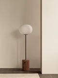 JWDA Floor Lamp - Red Travertine Stone | Bronzed Brass