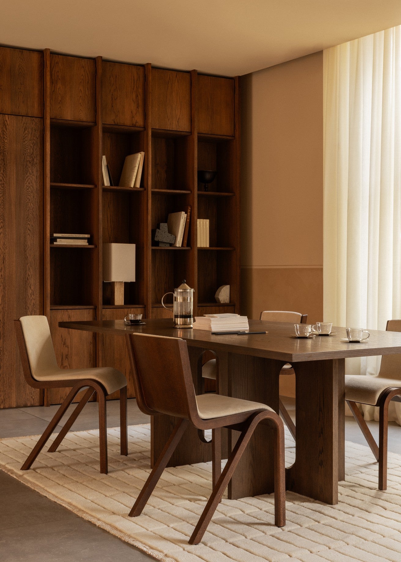 Scaun de dining Ready - Red Stained Oak - Tapitat