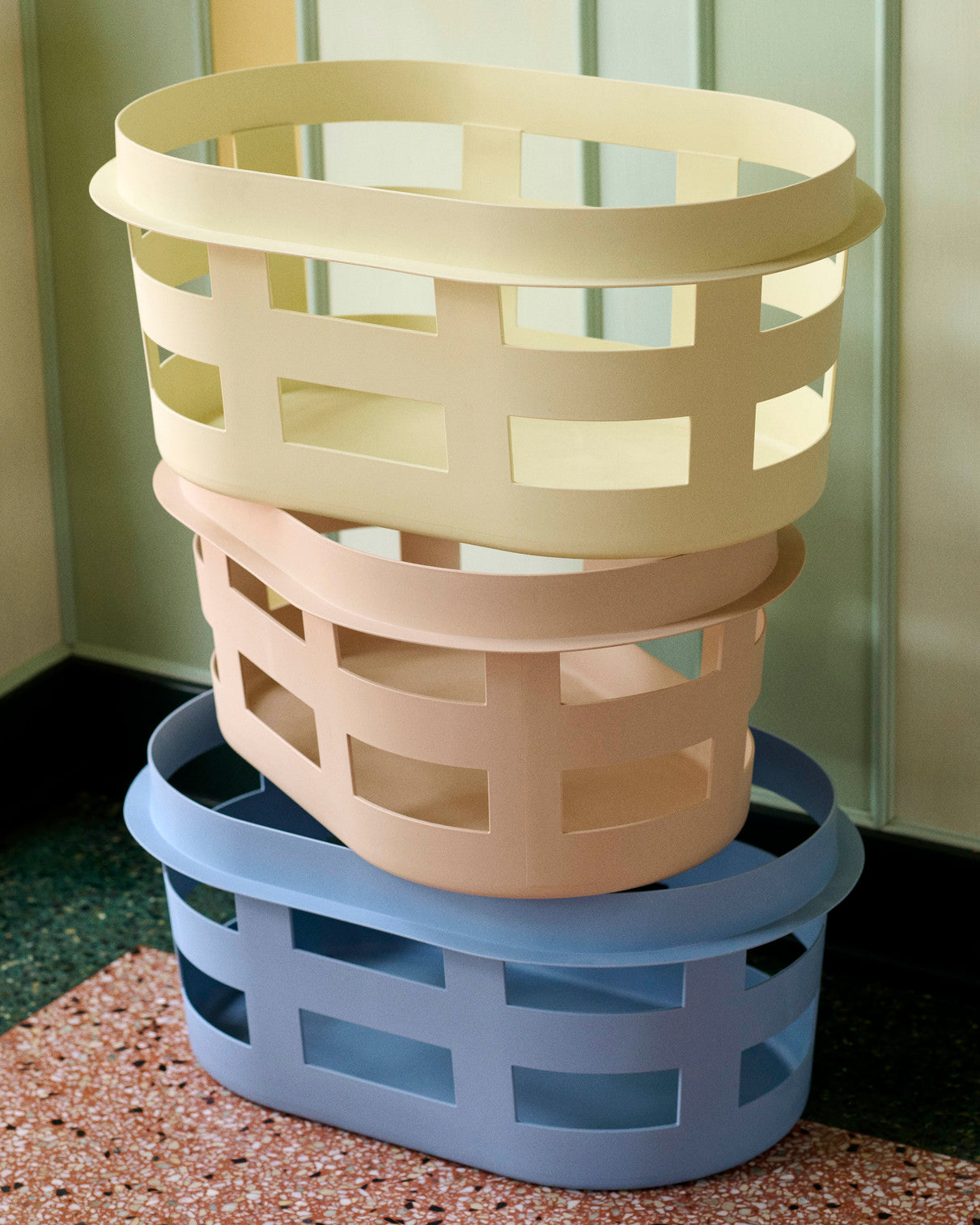 Basket Recycled - Soft Yellow