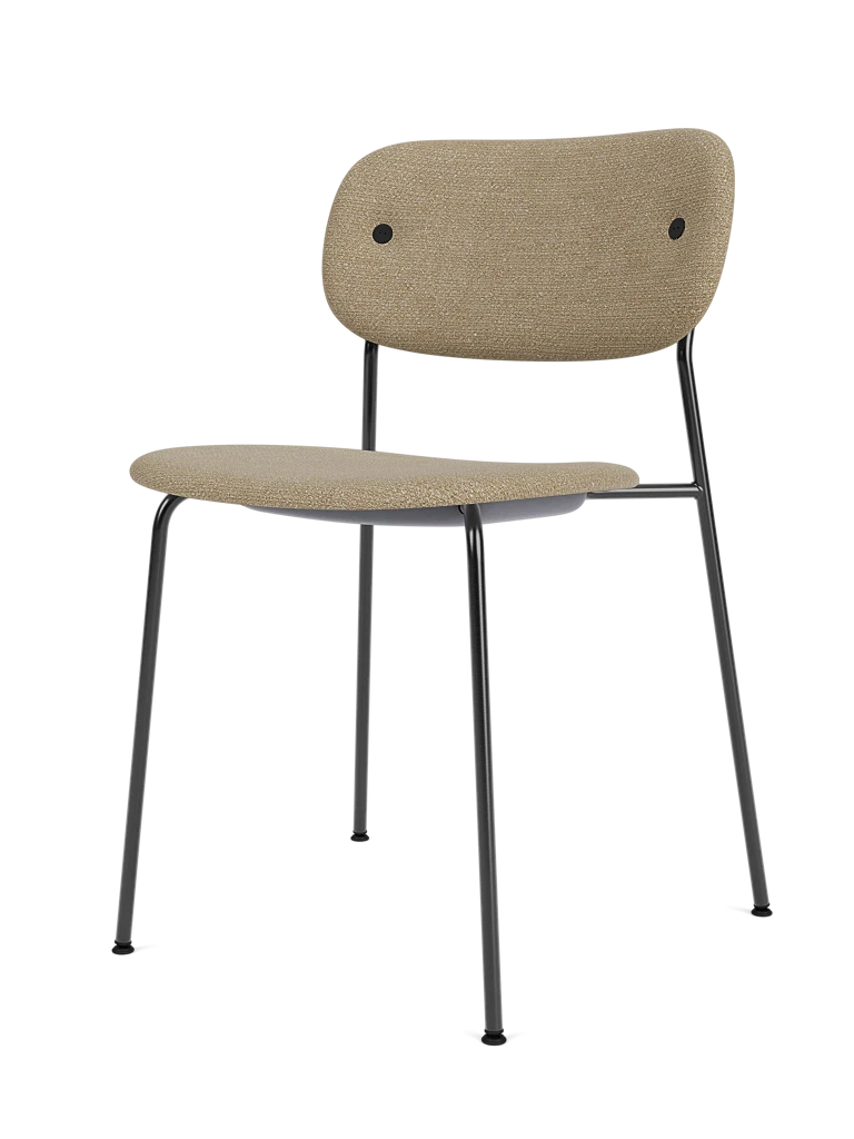 Scaun de dining Co, complet tapitat, picioare negre