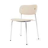 Scaun de dining Co, complet tapitat, picioare crom