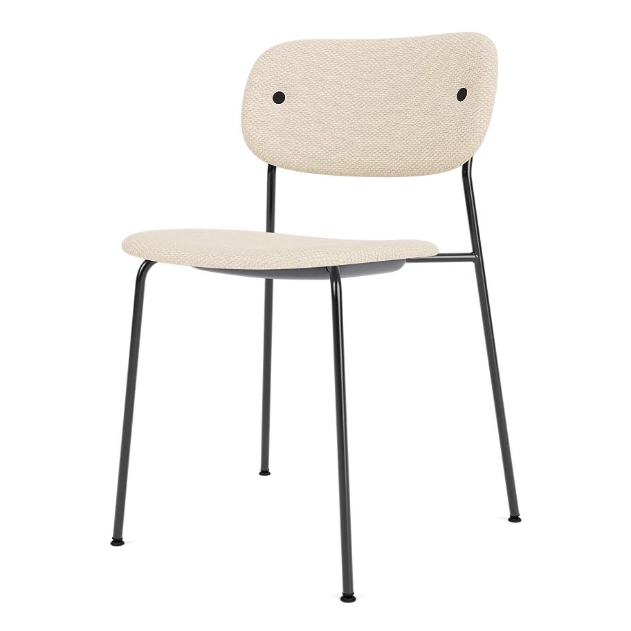 Scaun de dining Co, complet tapitat, picioare negre
